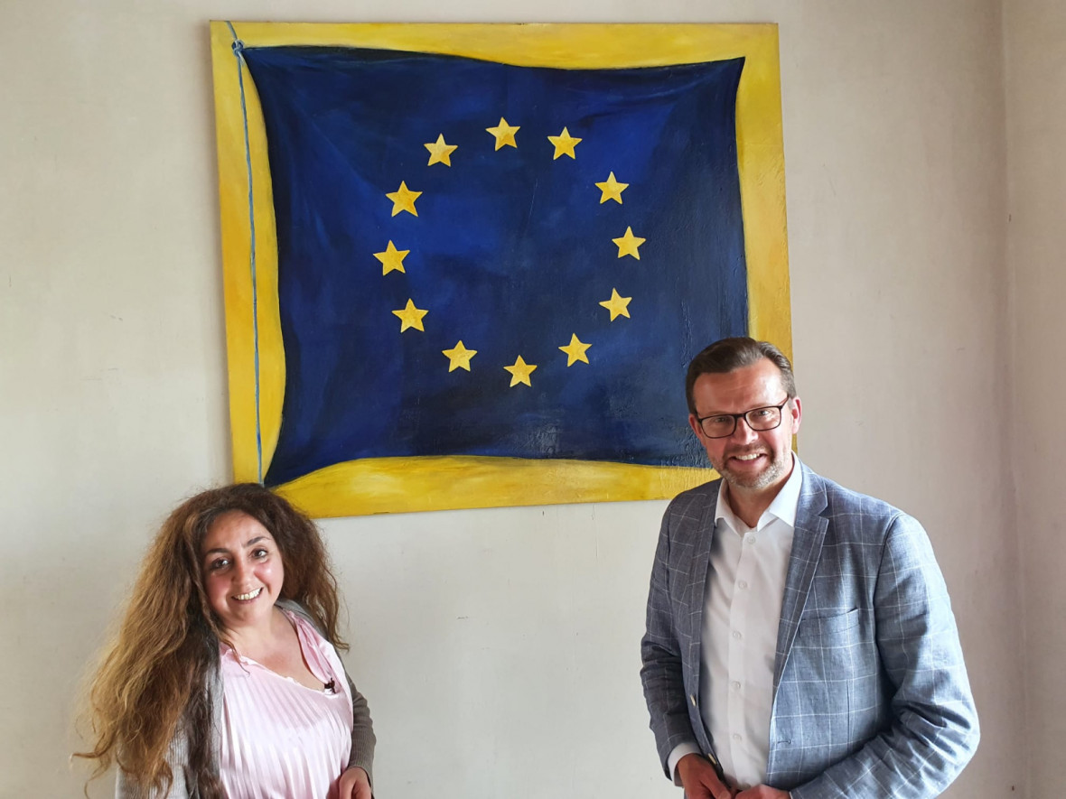 Knstlerin Nirgl Kantar Dreesbeimdieke und Raphael Tigges MdL